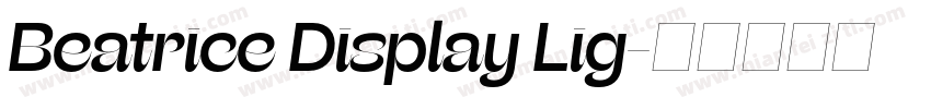 Beatrice Display Lig字体转换